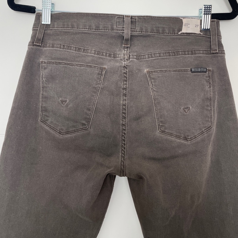 Hudson Jeans Nico Mid Rise Skinny Jeans Charcoal Black Stretch | Size 27 - Picture 12 of 14